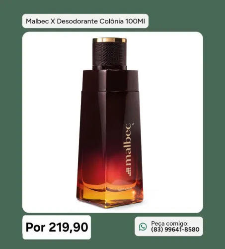 Malbec X, 100ml - O Boticário.