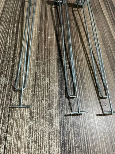 gancho expositor duplo cromado com porta preço p régua barra 40cm estoque 1.000 peças