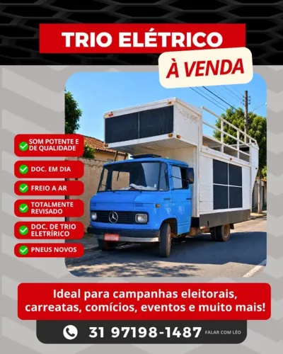 TRIO ELÉTRICO PRONTO PARA TRABALHAR