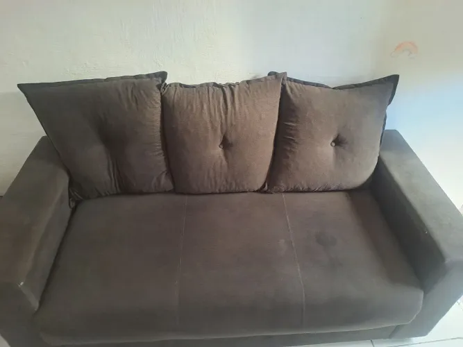 Sofa 3 lugares preto semi novo