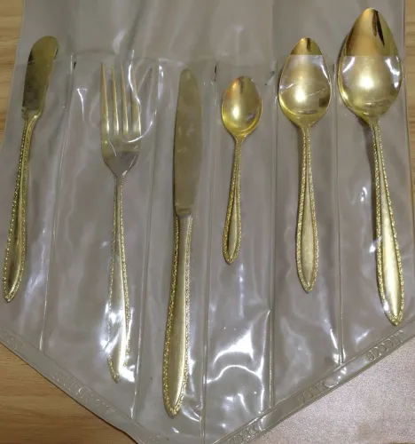 Faqueiro dourado antigo 30 peças bon estado