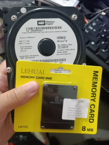HD 80 giga PS2 FAT interno + memorycard 8mb