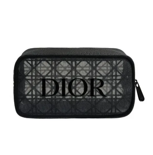 Necessaire Dior Beauty Preta em Tela Mesh Nova na Caixa