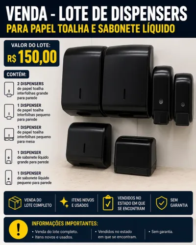 Dispenser papel toalhas e sabonete liquido