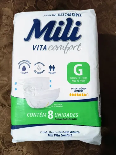 Fralda geriátrica descartável Mili tamanho G