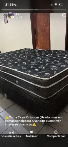 Cama Casal Ortobom (Usada, mas em ótimas condições)
