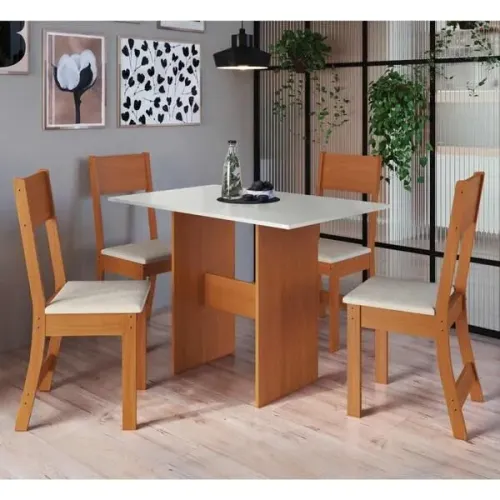 MESA DE JANTAR KARLA C/4 LUGARES NOVO DIREITO DA FÁBRICA 