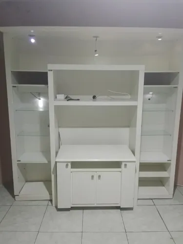 Estante Branca para Sala com Led