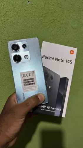 Celular redmi note 14s câmera ? 200mp nfc 8 ram 256 gigas