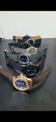 Hublot pulseira em couro