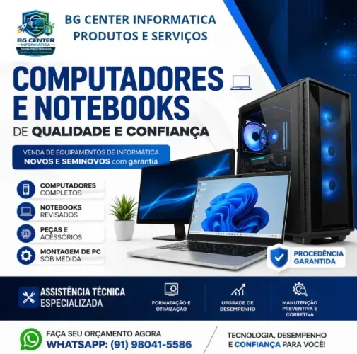 Manutenção de Computadores e Notebooks - PRODUTOS E SERVIÇOS - Vamos até o Cliente