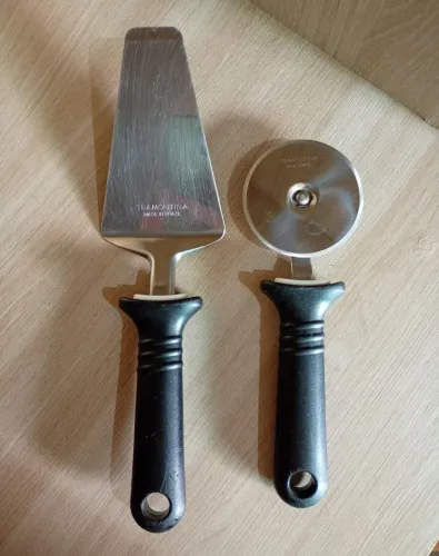 Kit para Pizza Tramontina, Espátula e Cortador