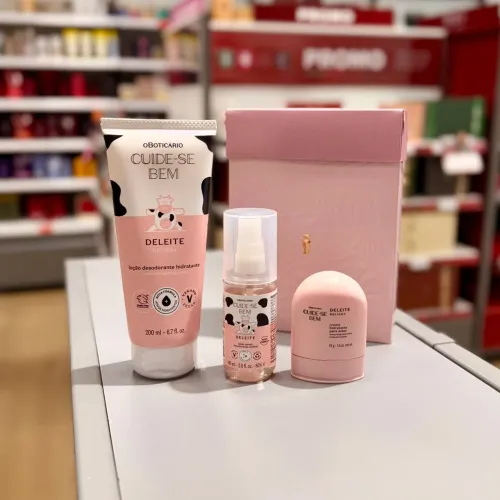 KIT deleite O Boticário (inclui 1 body spray 60ml, 1 hidratante 200ml e 1 creme de mãos)