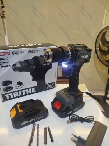 Parafusadeira e Furadeira Impacto Brushless 48v 10mm 2 Baterias Sem Fio