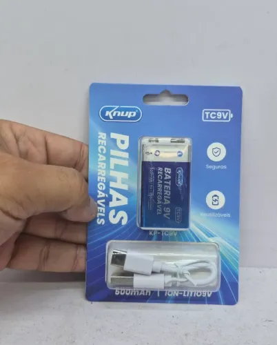 PILHAS RECARREGÁVEIS TC 9V<br><br>TC9V