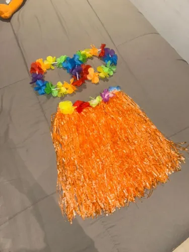 Saia e Colar Havaianos - Fantasia