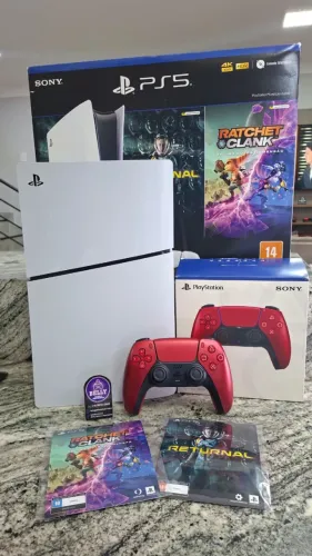 PLAYSTATION 5 SLIM DIGITAL 1TERA SEMINOVO COM 2 JOGOS