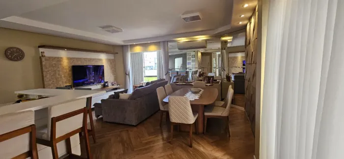 Apartamento com 3 quartos à venda em Palhoça/SC - Mobiliado com Sacada e Churrasqueira.