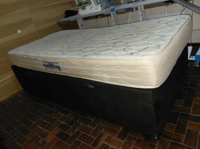 Cama baú com colchão solteiro