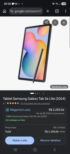 Tablet com pouco uso, carregador original 