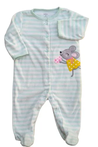 Macacão fleece quentinho inverno 6-9 meses Carter's 