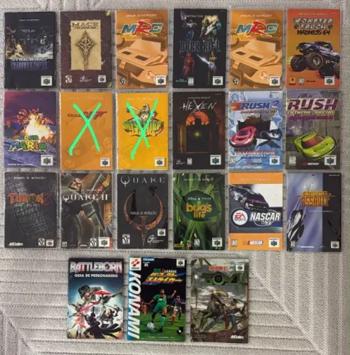 LOTE MANUAIS NINTENDO 64