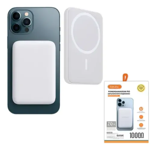 Carregador Portátil minimen Sem Fio 10000mah 20w Magnetico