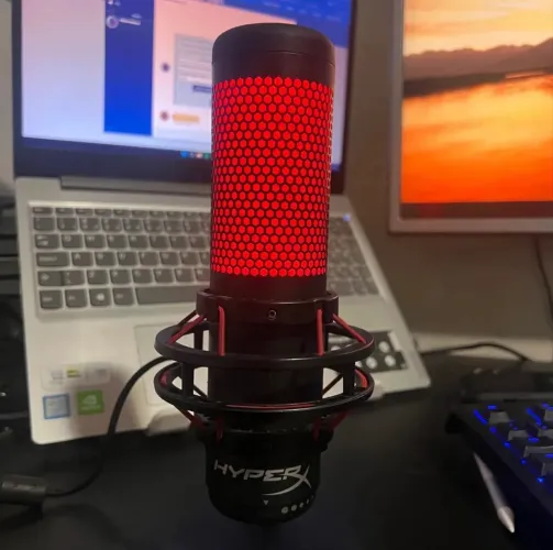 Microfone Hyper X Vermelho 100%Perfeito