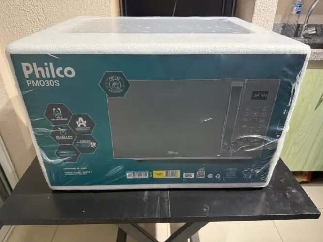 Micro-ondas Philco 28L Prata Espelhado PMO30S