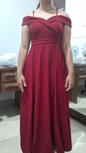 VESTIDO PARA FESTAS VINHO 