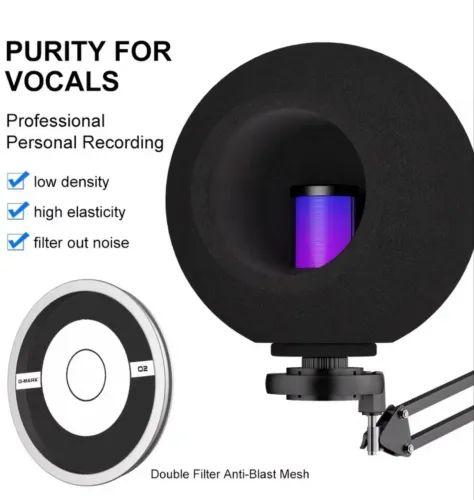 Pop filtro,espuma acústica, smart vocal / menos ruídos e reverberação em suas gravações 