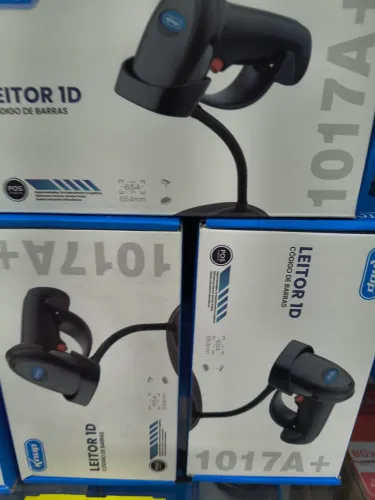 Leitor de código de barras com suporte 