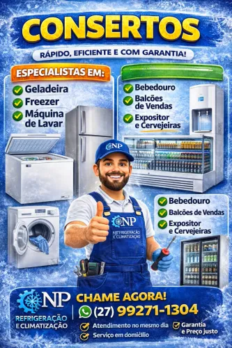 Conserto de Freezer; Geladeira; Máquina de Lavar...