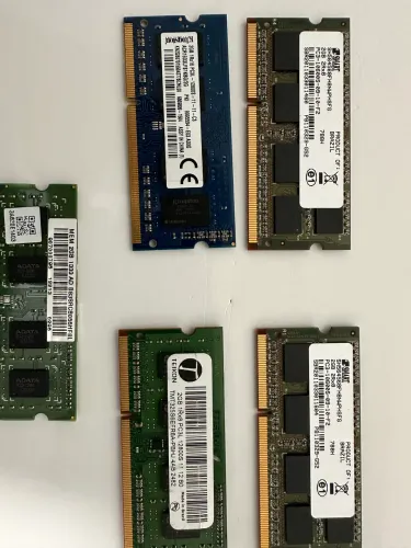 Lote 5 Memórias Ram Notebook DDR3 / DDR3L 2GB (Total 10GB) - Funcionando