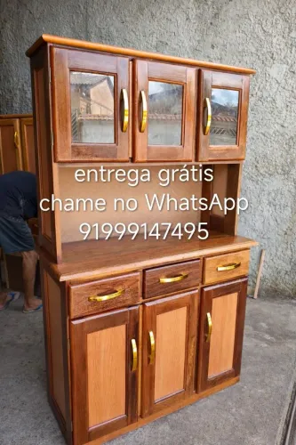 Guarda louças de madeira novo frete grátis 