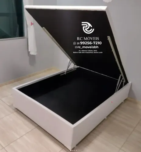 Cama Box Baú Casal Inteiriço 1.38x1.88 - Promoção Direto da Fábrica