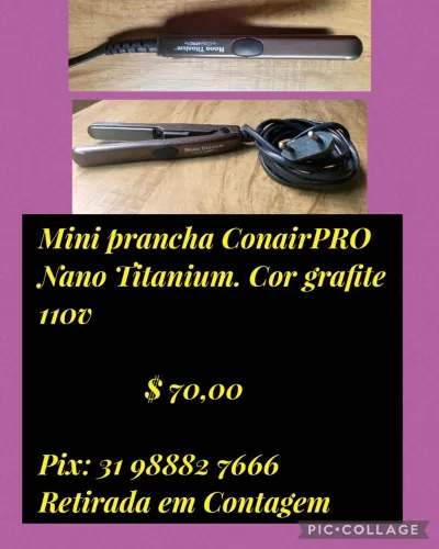 Mini prancha ConairPro Nano Titanium 