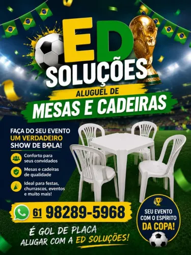 Aluguel de mesas e cadeiras
