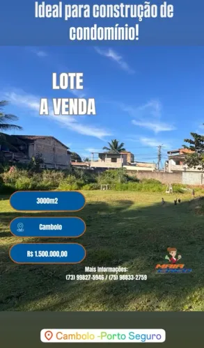 Lote para Venda em Porto Seguro, Cambolo