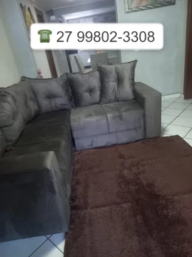 (SOFA DE CANTO PATRICIA VELUDO- VARIAS CORES