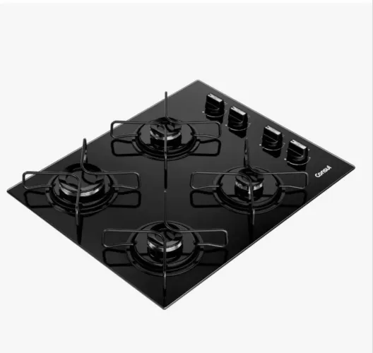 Cooktop Cônsul NUNCA USADO. 04 bocas, preto. Mais fotos e vídeos aos interessados.