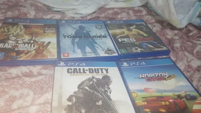 5 Jogos de Ps4 mídia fisica