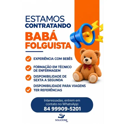 VAGA - BABÁ FOLGUISTA