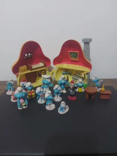 Smurfs bonecos mais casinha