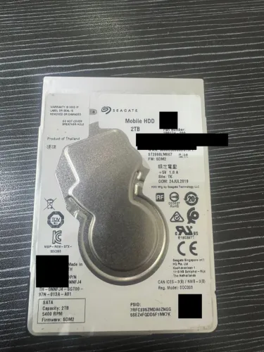 HD Notebook Seagate Mobile HDD 2TB (2000GB) Slim - Funcionando