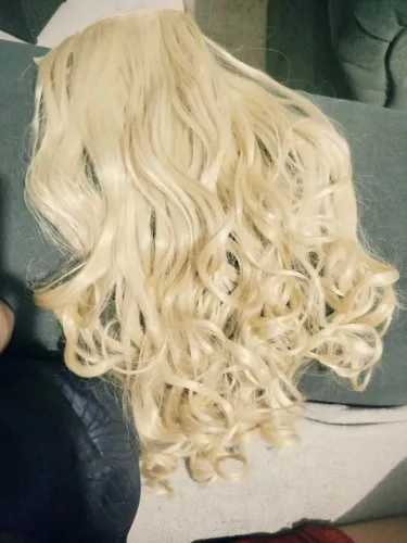 Aplique de cabelo loiro tic tac presilhas 