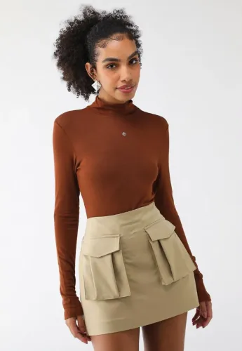 Blusa Forum Ajustada Logo Marrom
