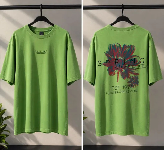 Camiseta Masculina Verde - Estampada