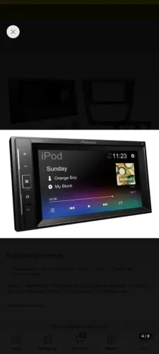 Pioneer Dmh-a248bt + Moldura Gol Saveiro Voyage G5 Câmera Re