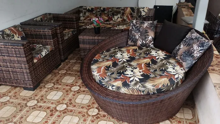 Conjunto de sofá de alto padrão de área externa